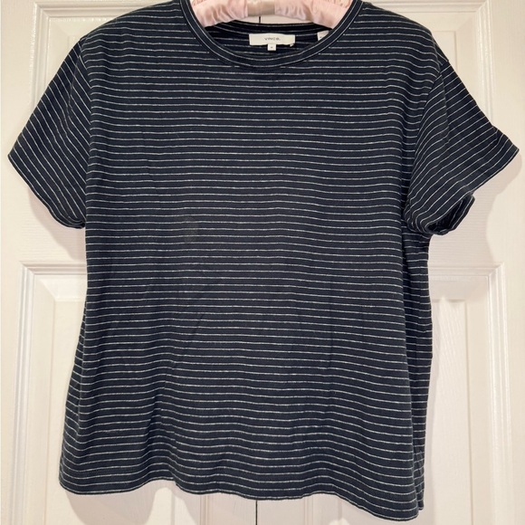 Vince Black and White Striped Short Sleeve Tee. Size medium. EUC - Picture 1 of 10